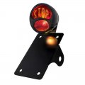1928 Ford "Stop" Lettering Tail Light - Vertical w/ Black Rim/Black Housing | Motorcycle Products