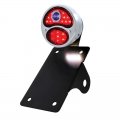 LED 1928 Ford "DUO Lamp" w/ Blue Dot Tail Light - Vertical w/ Stainless Rim/Stainless Housing | Motorcycle Products