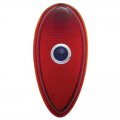 1938-39 Tail Light Lens - Red Glass w/ Blue Dot | LED / Incandescent Replacement Lens