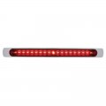 19 LED 17" Stop, Turn / Tail Light Bar w/ Chrome Bezel - Red LED/Red Lens | Stop / Turn