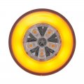 18 LED 4" Round "GLO" Light - Amber LED/Amber Lens | Stop / Turn