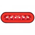 22 LED 6" Oval Stop, Turn / Tail "GLO" Light - Red LED/Red Lens | Stop / Turn