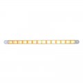 14 Amber LED 12" Auxiliary Warning Light Bar - Clear Lens | LED Warning Lights