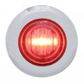 3 LED Mini Dual Function Clearance/Marker Light w/ Bezel - Red LED/Red Lens | Clearance Marker Lights