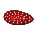 39 LED "Teardrop" Turn Signal Light - Red LED/Red Lens | Stop / Turn