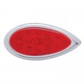 16 LED "Teardrop" Clearance/Marker Light w/ Bezel - Red LED/Red Lens | Clearance Marker Lights