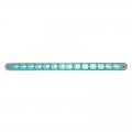 14 LED 12" Auxiliary Strip Light w/ Bezel - Green LED/Clear Lens | Auxiliary / Utility Lights