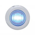 3 LED Mini Clearance/Marker Light w/ Bezel - Blue LED/Clear Lens | Clearance Marker Lights