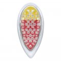 1938-39 Red/Amber Tail Light - Flush Mount - Clear Lens | LED / Incandescent Replacement Lens