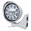 7" LED Chrome "CHOPPER" Headlight with Smooth Visor | Motorcycle Products