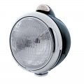 Black "GUIDE" Headlight - H6024 Bulb w/ Amber LED/Clear Lens | Headlight - Complete Kits
