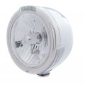 "CLASSIC" Half-Moon Headlight - Crystal H4 Bulb w/ Amber LED/Clear Lens | Headlight - Complete Kits
