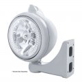 Chrome "GUIDE" Peterbilt Headlight - 34 LED Crystal Halogen Bulb w/ Amber LED/Clear Lens | Headlight - Complete Kits