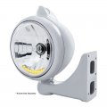Chrome "GUIDE" Peterbilt Headlight - 10 LED Crystal Halogen Bulb w/ Amber LED/Clear Lens | Headlight - Complete Kits