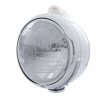 Stainless "GUIDE" Headlight - 6014 Bulb w/ Dual Function Amber LED/Clear Lens | Headlight - Complete Kits