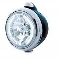 Black "GUIDE" Headlight - 34 White LEDH4 Bulb w/ Dual Function Amber LED/Clear Lens | Headlight - Complete Kits