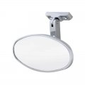 Chrome Aluminum Interior Rear View Mirror -Screw-On Mount - Oval Mirror | Interior Mirrors / Accessories