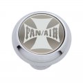 Small Deluxe Dash Knob w/ "Fan/Air" Silver Maltese Cross Sticker | Dash Knobs / Screws