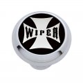 Small Deluxe Dash Knob w/ "Wiper" Black Maltese Cross Sticker | Dash Knobs / Screws