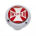 Small Deluxe Dash Knob w/ "Wiper" Red Maltese Cross Sticker | Dash Knobs / Screws