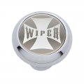 Small Deluxe Dash Knob w/ "Wiper" Silver Maltese Cross Sticker | Dash Knobs / Screws