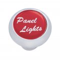 Small Deluxe Dash Knob w/ "Panel Lights" Red Glossy Sticker | Dash Knobs / Screws