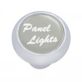 Small Deluxe Dash Knob w/ "Panel Lights" Silver Glossy Sticker | Dash Knobs / Screws