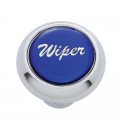 Small Deluxe Dash Knob w/ ""Wiper" Blue Glossy Sticker | Dash Knobs / Screws