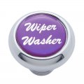 Small Deluxe Dash Knob w/ "Wiper/Washer" Purple Glossy Sticker | Dash Knobs / Screws