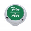 Small Deluxe Dash Knob w/ "Fan/Air" Green Aluminum Sticker | Dash Knobs / Screws