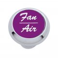 Small Deluxe Dash Knob w/ "Fan/Air" Purple Aluminum Sticker | Dash Knobs / Screws