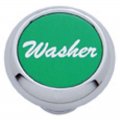 Small Deluxe Dash Knob w/ "Washer" Green Aluminum Sticker | Dash Knobs / Screws