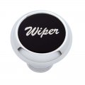 Small Deluxe Dash Knob w/ "Wiper" Black Aluminum Sticker | Dash Knobs / Screws