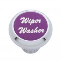 Small Deluxe Dash Knob w/ "Wiper/Washer" Purple Aluminum Sticker | Dash Knobs / Screws