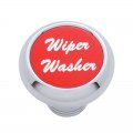 Small Deluxe Dash Knob w/ "Wiper/Washer" Red Aluminum Sticker | Dash Knobs / Screws