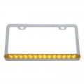 14 LED Light Bar License Frame- Amber LED/Amber Lens | License Plate Frames