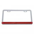 14 LED Light Bar License Frame- Red LED/Red Lens | License Plate Frames