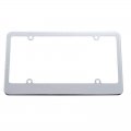 Chrome 1 1/4" Wide Plain License Frame | License Plate Frames