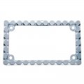 Chrome Designer Motorcycle License Frame - Diamond | License Plate Frames