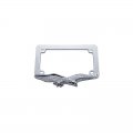 50071 Motorcycle Chrome Flying Eagle License Plate Frame