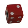 Dice Valve Caps - Red w/ White Dots | Valve Stem Caps