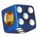 Dice Valve Caps - Blue w/ White Dots | Valve Stem Caps