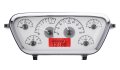 1953-55 Ford F100 VHX System, Silver Alloy Style Face, Red Display