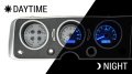 1968 Pontiac GTO VHX System, Silver Alloy Style Face, Blue Display