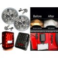 LED Rear Brake Tail Lamp Blinker Reverse Headlight Set For 07-16 Jeep Wrangler