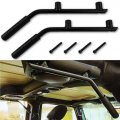 Black Rear Grab Safety Handles w/ Hardware For 07-18 Jeep Wrangler