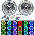 5-3/4 IR RGB COB Color Change White Red Blue Green LED Halo Angel Eye Headlights