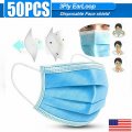 50pcs CE / FDA 3-Layers Face Mask Mouth Mask Filter Cover Shield Protection PPE
