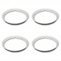 15" Ribbed Stainless Steel Universal Beauty Rims Tire Wheel Trim Cover Set of 4