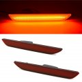 Rear Quarter Panel Side LED Red Marker Light Lens Pair Fits: 15-19 Ford Mustang